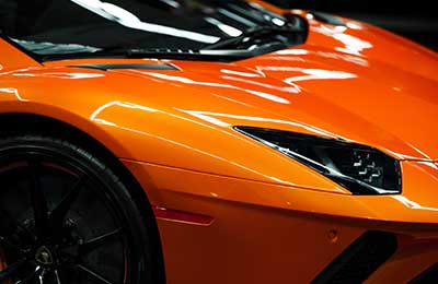 Orange sports car